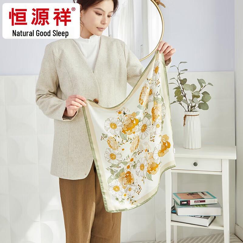 Hengyuanxiang New Chinese Style Silk Square Scarf