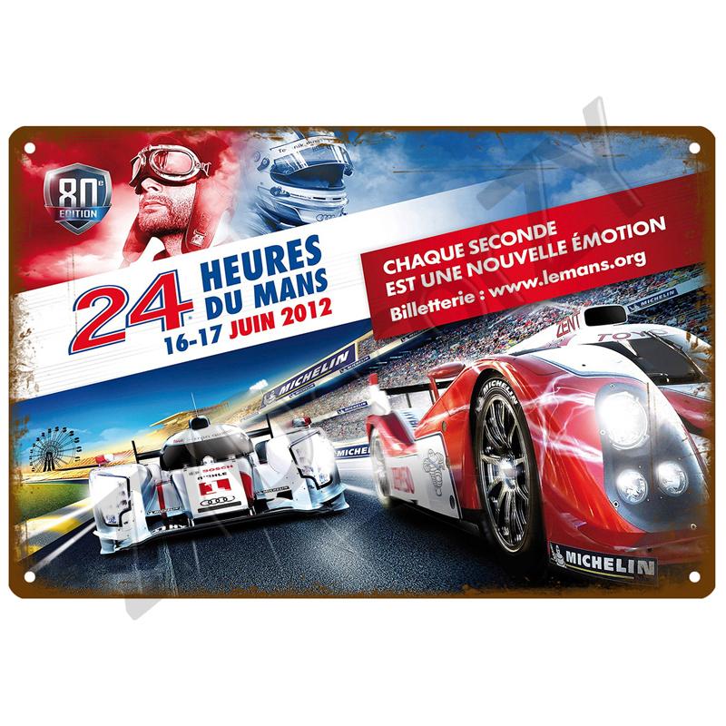 24 Lemans Metal Sign House Plaque Metal Poster Tin Sign Plate Wall Poster Vintage Retro Aesthetic Room Decor Wall Art Decoration
