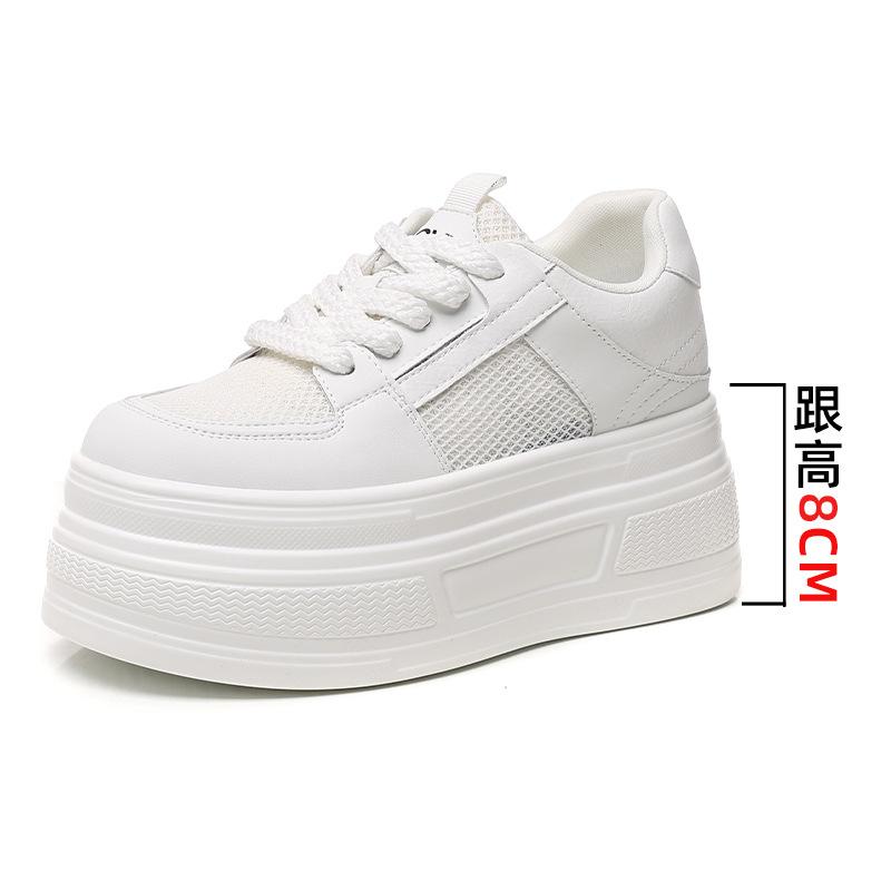 

Versatile platform white shoes women s 2025 spring and summer new shoes women s popular casual board shoes women s summer mesh breathable 40