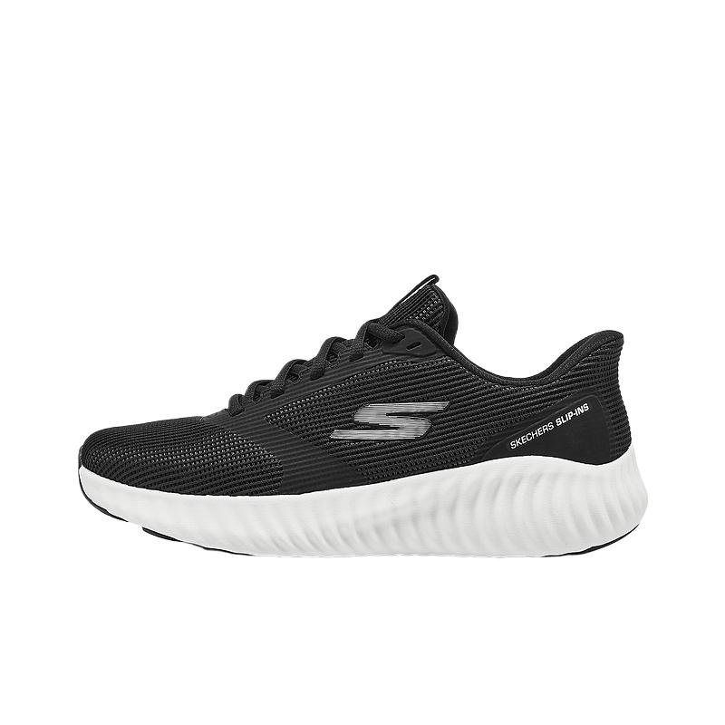 Skechers Slip-Ins Fashion Comfortable Shock Absorbing Durable Low-Top Running Shoes Men sneaker Black White 220381-BKW 41