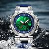 FOXBOX Fashion Luminous Men's Watch Military Sports Quartz Dual Waterproof Date Week Luxury Mens Wristwatch Reloj Hommes