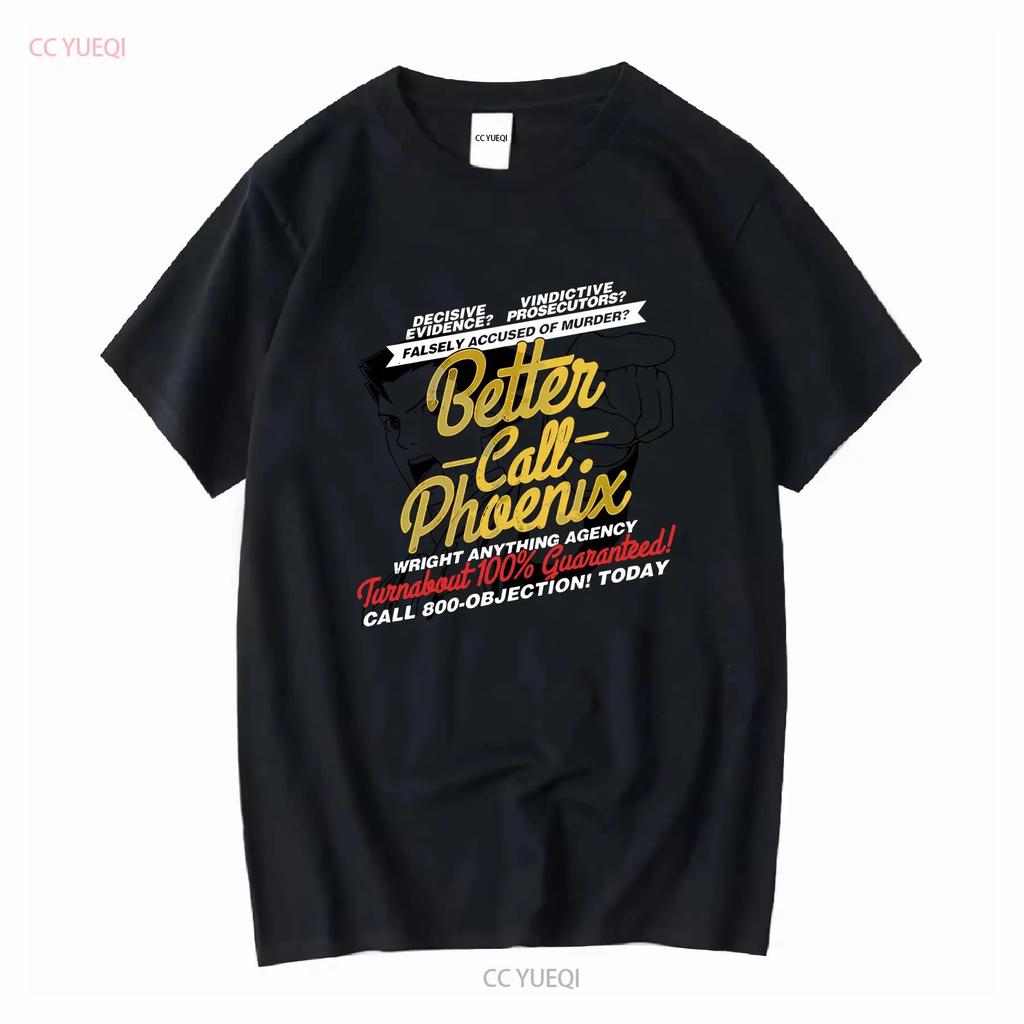 Ace Attorney Better Call Phoenix Herren T-Shirt Vintage Gewaschenes Oberteil Für Den Alltag Atmungsaktiv Grafik Komfortabel Mode