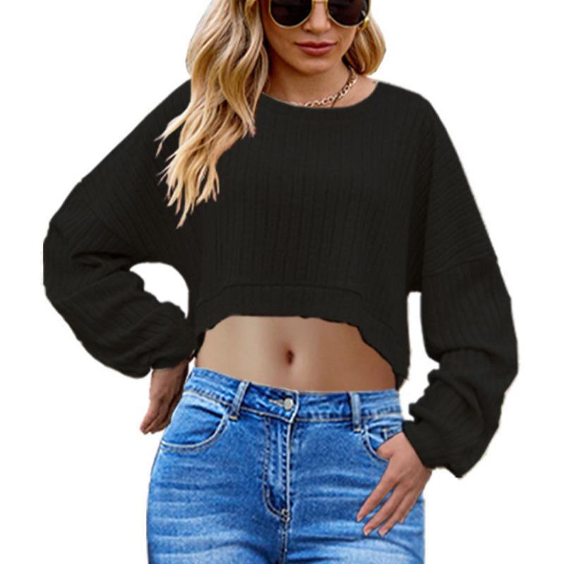 Women's Fashion Casual Autumn Winter Solid Color Print Long Sleeve U-Neck Blouses & Shirts