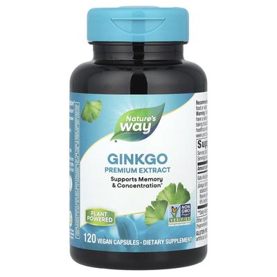 Nature's Way, Ginkgo, 120 vegetarische Kapseln