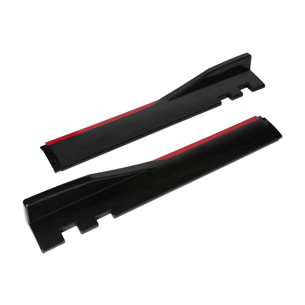 1 Pair 6 PCS 2M/2.2M Universal Side Skirts Extension Rocker Panels Lip Splitters BMW ABS Car Accessories Car