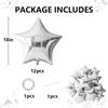 12Pcs 18Inch Multicolor Star Balloon Foil Balloon Pentagram Helium Balloon Christams Birthday Party Wedding Decoration