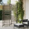 VidaXL Room Divider 5 Panels, Room Separator, Privacy Screen, Living Room Bedroom Screen, Modern, Grey 365382