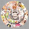 55 Large Waterproof Cartoon Animal Stickers - Starry Eye Pet Design for DIY Journals and Thermos Cups