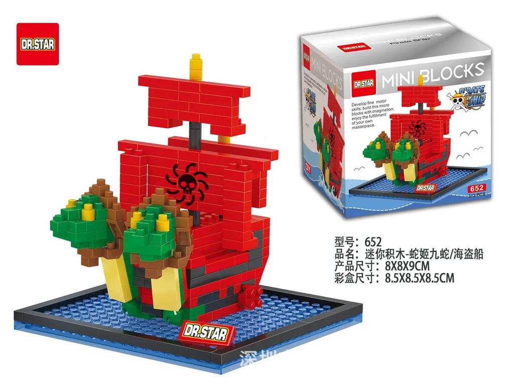 Anime Pirate Ship Building Blocks Thousand Sunny Going Merry Polortang One Diamond Bricks Piece Figure Toys For Christmas Gift