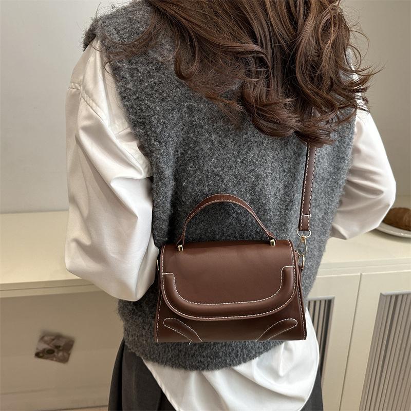 Yogodlns Crossbody Bag PU Leather Solid Color Shoulder Bag for Women Handbag Trendy Satchel Purse for Work Travel