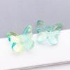 Set of 30 Colorful Transparent Glass Butterfly Charms for DIY Jewelry and Crafting