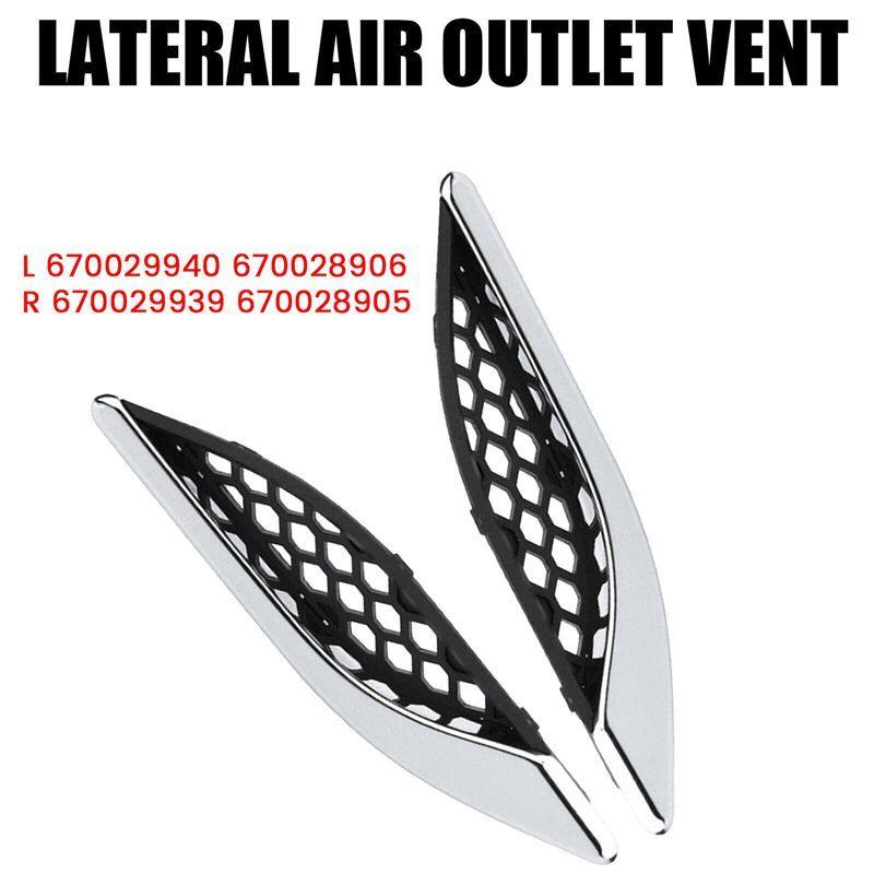A03E-Left Front Exhaust Air Vents Wing Trim Cover 670029940 For Ghibli 2014- Car Fender Air Outlet Chrome Strip Par