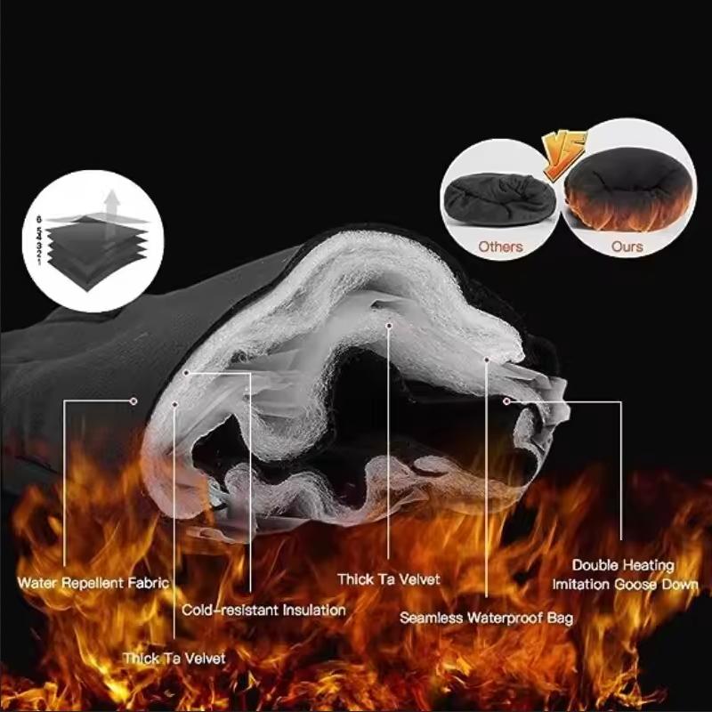 Waterproof Windproof Non-Slip Grips Glove Winter Warm Gloves Men Women Touch Screen for Cycling Driving Running Hiking