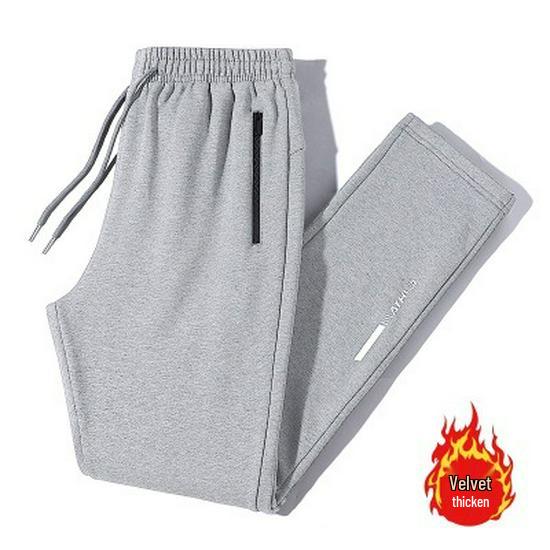 Men's Fleece-Lined Plus Size Joggers - Warm, Fashionable, and Comfortable for Spring and Autumn.