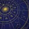 Tarot Reading Cloth Zodiac Wheel Navy Gold 75x75cm
