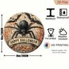 Iron Spider Web Wall Art with Bat Pumpkin Halloween Decor Metal Sign