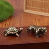 Minature Elephant Tortoise Dog Figurines Tea Pet Table Ornament Decorations Metal Animal Crafts Home Decor Living Room
