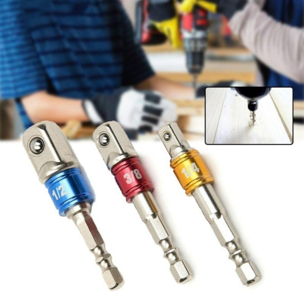 Sleeve Extension Drill Socket Adapter With Hex Shank Drill Sockets Bit Impact Driver