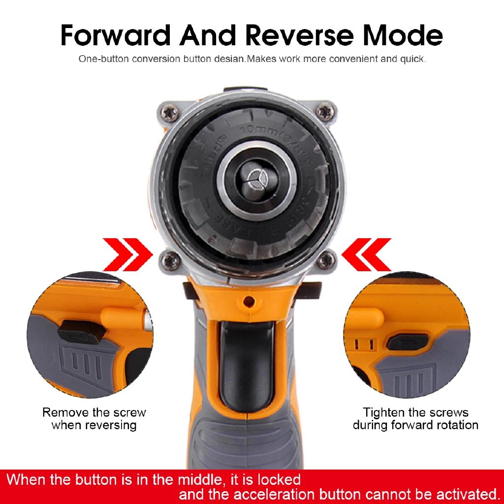 Electric Drill Wrench Screwdriver Cordless Drill 108V Double Speed Household Car Tools Rechargeable Lithium Battery New