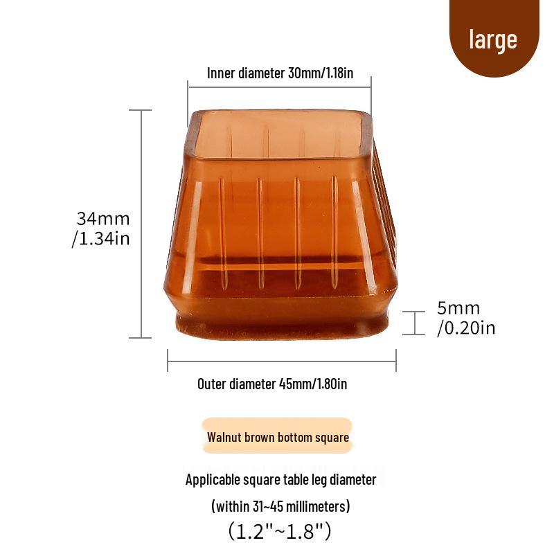 Silicone Chair Leg Covers with Felt Pads - Furniture Protection and Noise Reduction