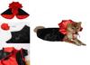 Red And Black Pet Vampire Cape Mysterious Fashionable And Comfortable For Your Pet!