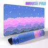 Skyscape Large Mouse Pad Pastel Purple Clouds Minimalist Mousepad Gamer Laptop Deskpad Office Accessory Desk Mat Cabinet Setup