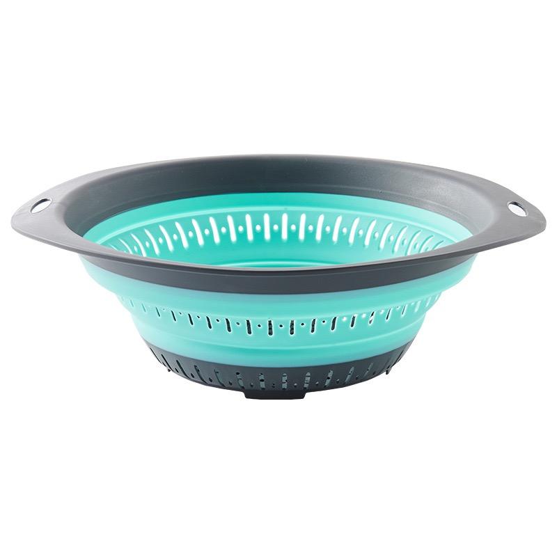 JOYBLISS Collapsible Silicone Kitchen Storage Basket Multi-use Fruit Vegetable Drainer Foldable Kitchen Bar Draining Colander Organzier