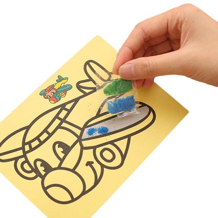 Creative Yellow Cartoon DIY Sand Painting Toy - Medium Size Educational Gift for Kindergarten & Birthday Prizes