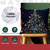 Holiday Christmas Tree Pillowcase Printed Polyester 45X45Cm Throw Pillowcover Decorative Sofa Cushion Pillowslip Home Decor