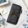 Stylish Dark Long Wallet with Anubis Pattern for Daily Use