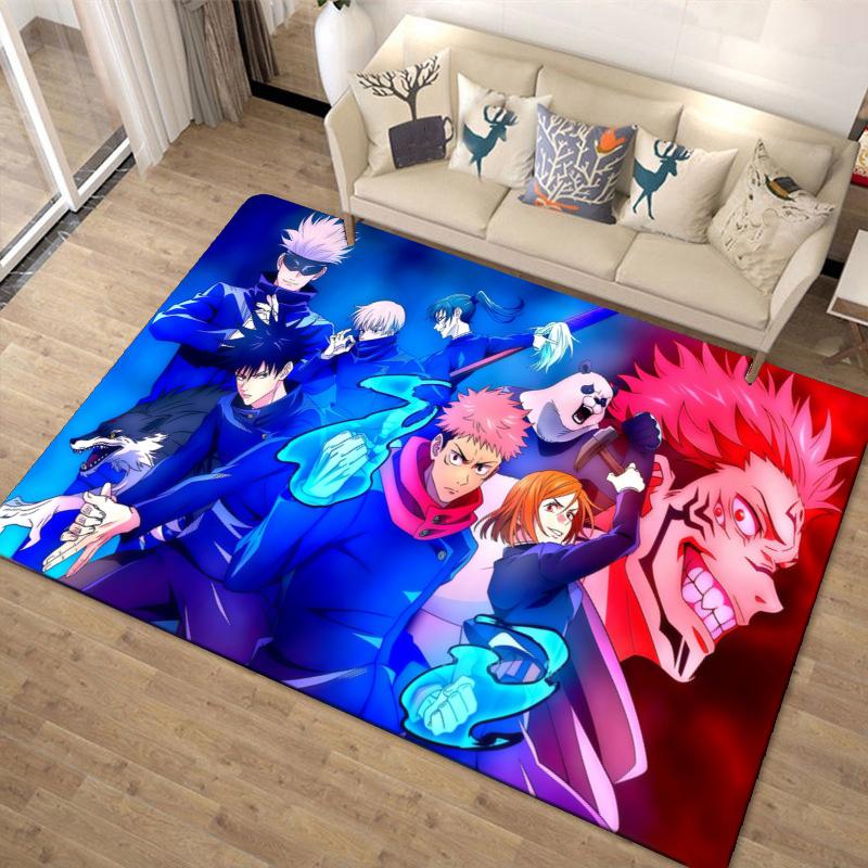 Jujutsu Kaisen Anime Carpet Rug for Living Room Bedroom Home Sofa Decoration,Kids play Non-slip Floor Mat