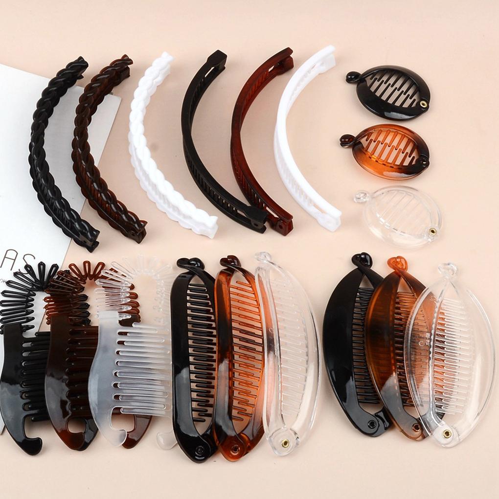 8-teilige Bananen-Haar-Kollektion, Krokodilklemmen und Zopfhalter, Lang, Einfach und Vielseitig. Geeignetes Haar, Und