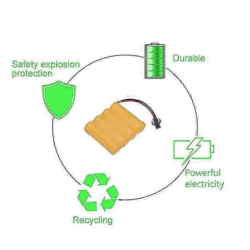 2 pezzi 4,8 V 700 mAh Ni-Cd Pacco Batteria AA Ricaricabile Spina SM-2P Per Auto Telecomandate Giocattoli Dz 25-26