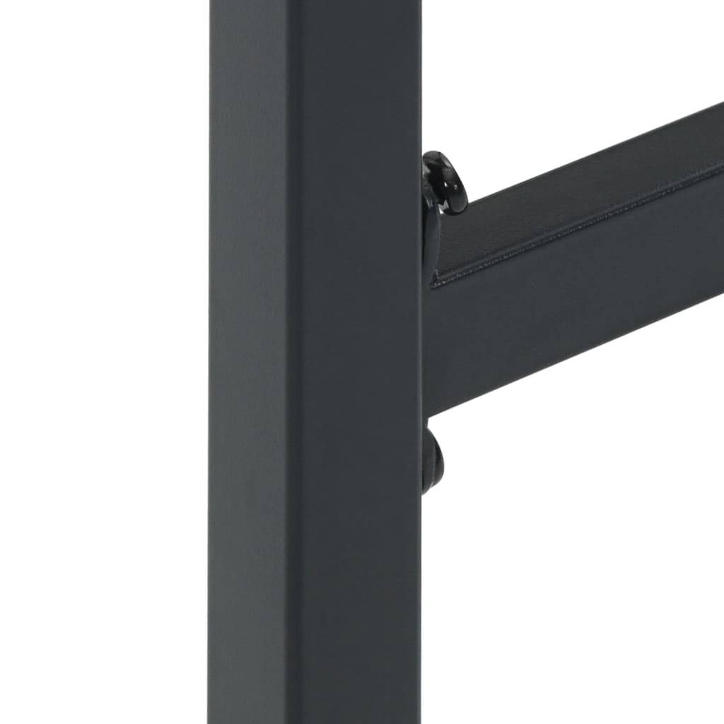 Bar Stool Set 2 pcs Black 38 x 38 x 80 cm Powder Coated Steel