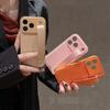 For Iphone 17 Pro Max Air Leather Bracket Wrist Strap Holder Cover for IPhone17 16 15 14 13 12 11 Pro Max Plus Stand Case