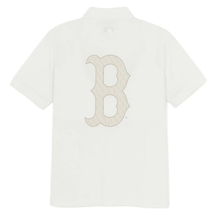 MLB Polo Shirts Unisex Boston Red Sox/Ivory Polo Collar Moderate 3APQM0363-43IVS