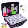 30/60 Bottles Diamond Painting Storage Container Case with Color Number Labels Stickers and Funnel Beads Storage Box Organizer
