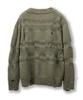 JUAN HOMME See Through Damaged Knit (Khaki Gray)