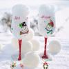 16-Piece Christmas Wine Glass Charm & Goblet Identifier Set for Holiday Tasting Parties and Gifts