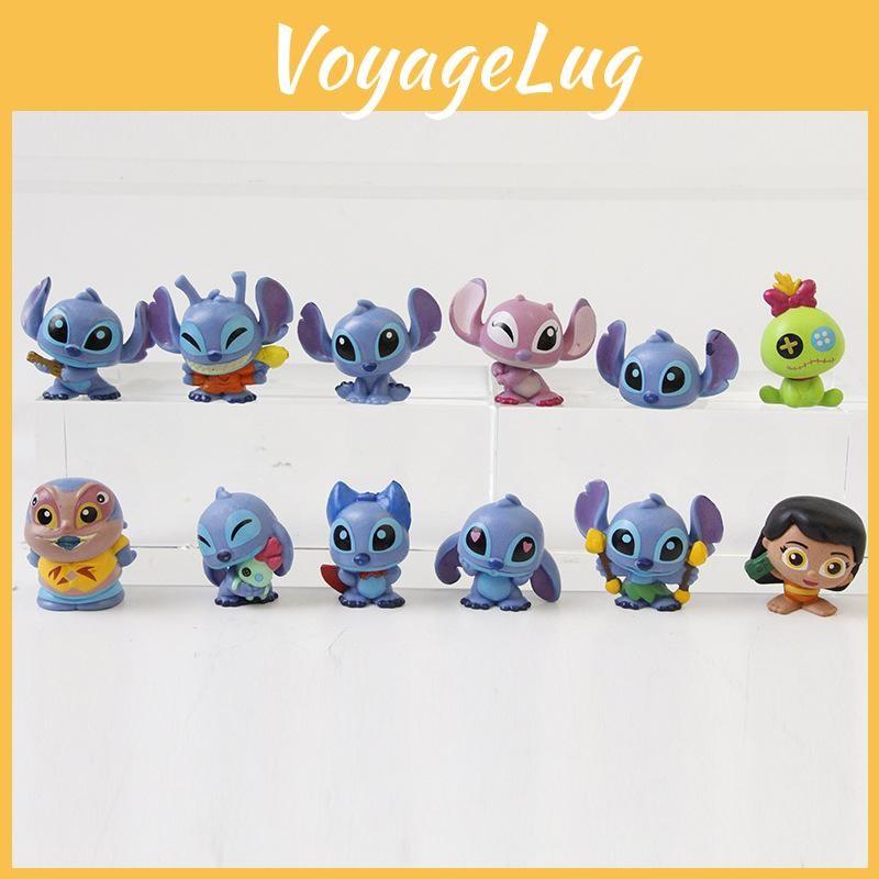 Stitch 12pcs Pvc Action Figures Model Toy Decoration Gifts Ornament Cartoon