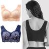 Sexy Large Size Underwear Female Sense of Lace Thin Section Without Steel Ring Undershirt Type Increased Sports Sleep Polymerization Bra