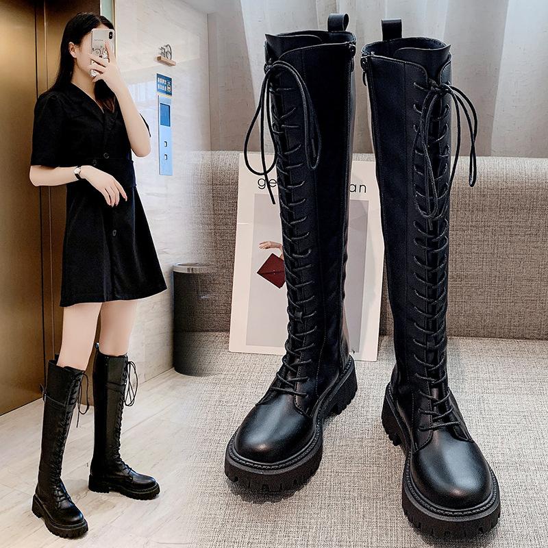 Botas altas de mujer Botas pu hasta la rodilla Fashion Spring Autumn  Booties comprar a buen precio — entrega gratuita, reseñas reales con fotos  — Joom