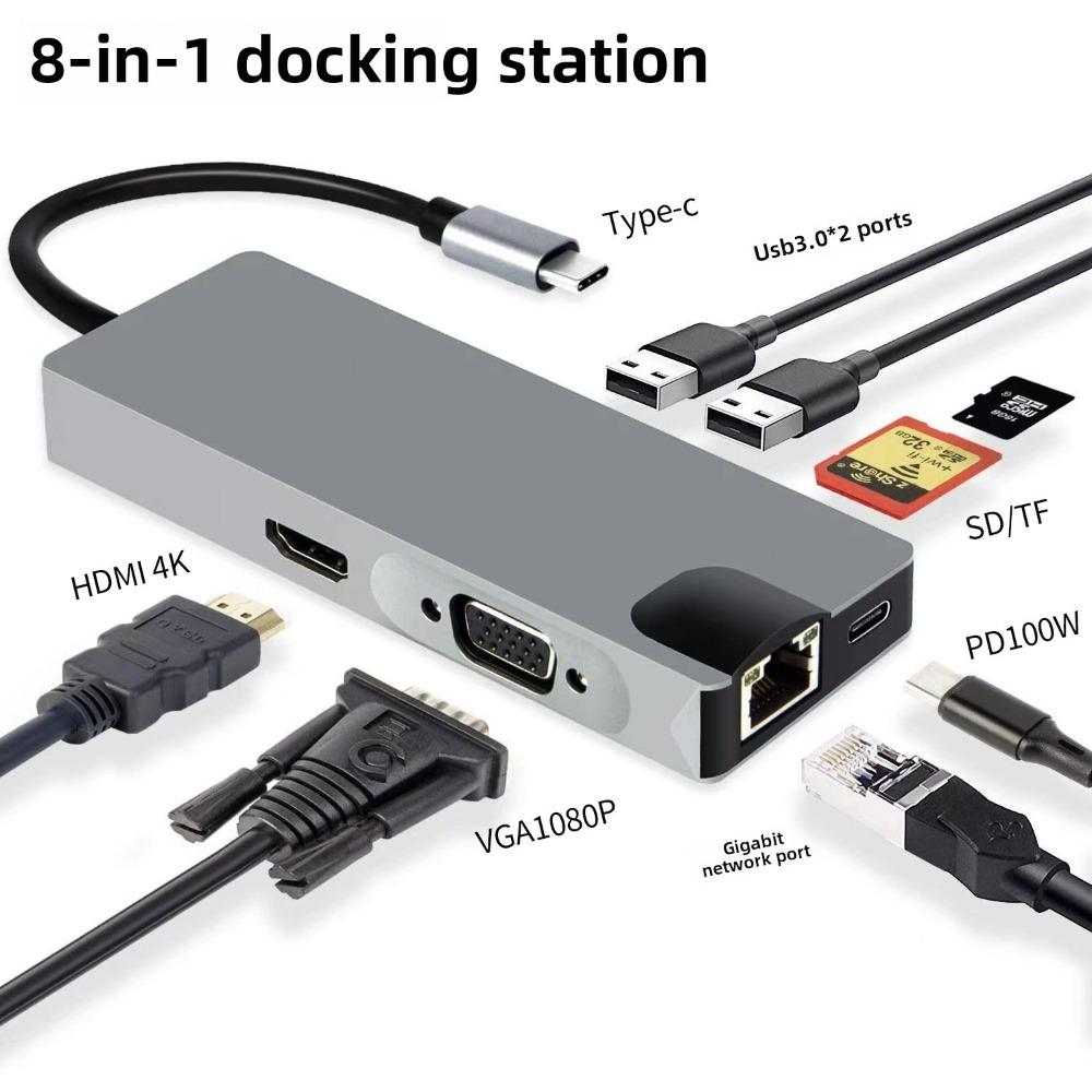 5 in 1 USB C Hub HDMI Adapter USB 3 0 Ports for Laptop Monitor Projection Multi Port Type C Dock