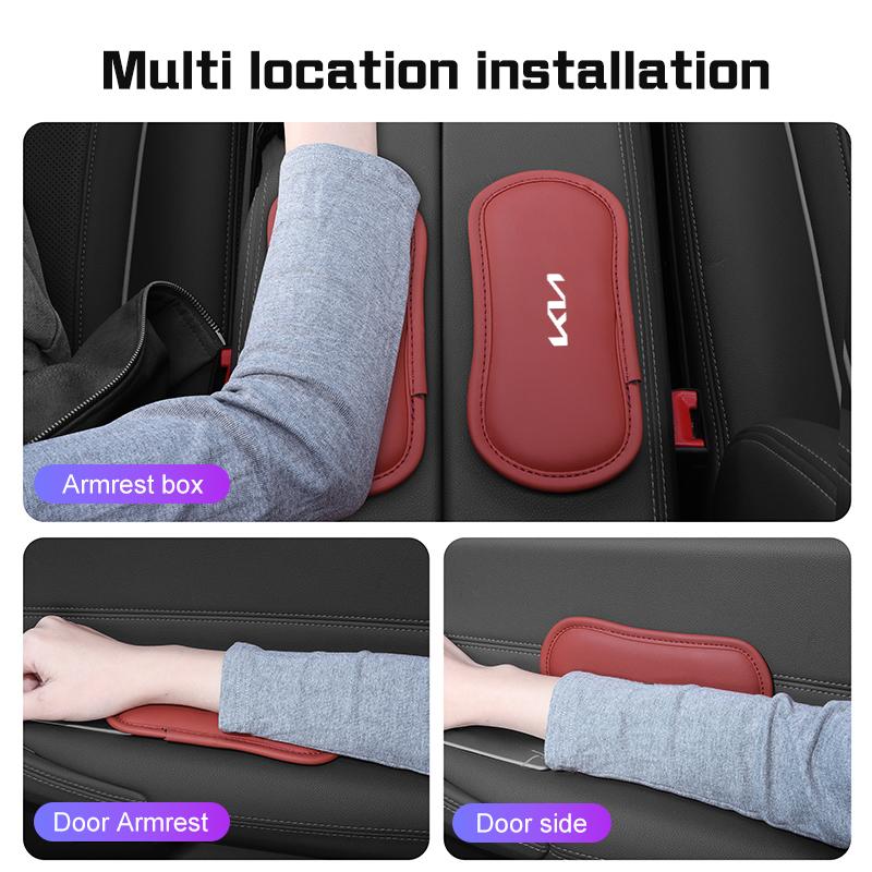 PU Leather Car Elbow Rest Pad For Kia Sportage RIO Optima Ceed Sorento Forte Niro Soul K5 K4 Center Console Leg Mat Knee Cushion