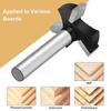 3-Blade Wood Planer Bit Wood Router Cnc Spoilboard Surface Router 1/4" Shank 1" Cutting Diameter Router