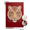 DIY Pearl Diamond Art Painting Kits for Adults and Beginners, Majestic Tiger Sparkling Painting Craft Home Wall Decor Handmade Gift