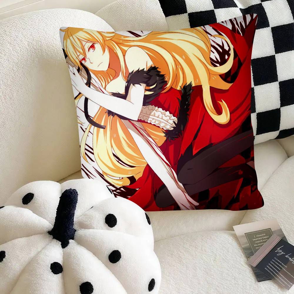 Supernatural Anime Kizumonogatari Pillow Case Fashion Square Pillowcase Bedroom Sofa Room Ins Decoration Leisure