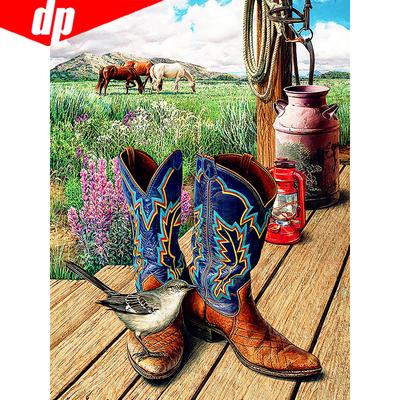 Diamond Embroidery Nature Boots Pictures Of Rhinestones Diamond Painting