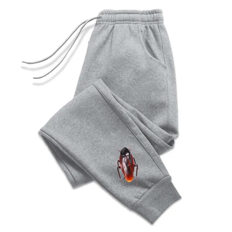 Arrival Men's Funny Trousers High Quality Real Cockroach Print Sweatpants Mischief Pattern Pants Casual Sports Joggers