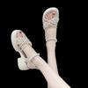 Platform sandals women's summer wear 2025 new fashion beach shoes women's French with skirt Roman shoes